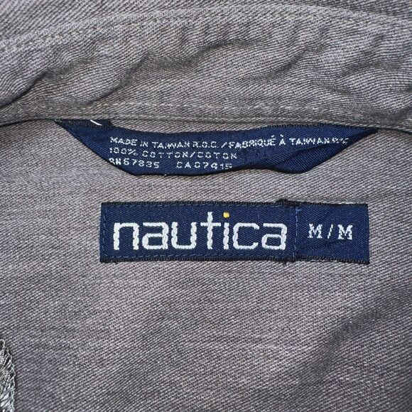 90s Vintage Nautica 1/4 Zip Relaxed Plaid Pullover Shirt Sz M Double Pocket - Picture 4 of 14